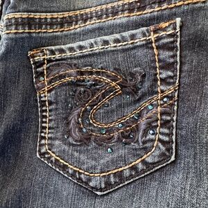 Silver Skinny Boot Jeans Size 29 x 29